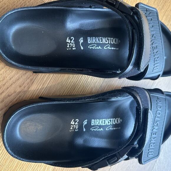 Rick Owens x Birkenstock Rotterdam Slides Black Men size EU 42 - Picture 4 of 7